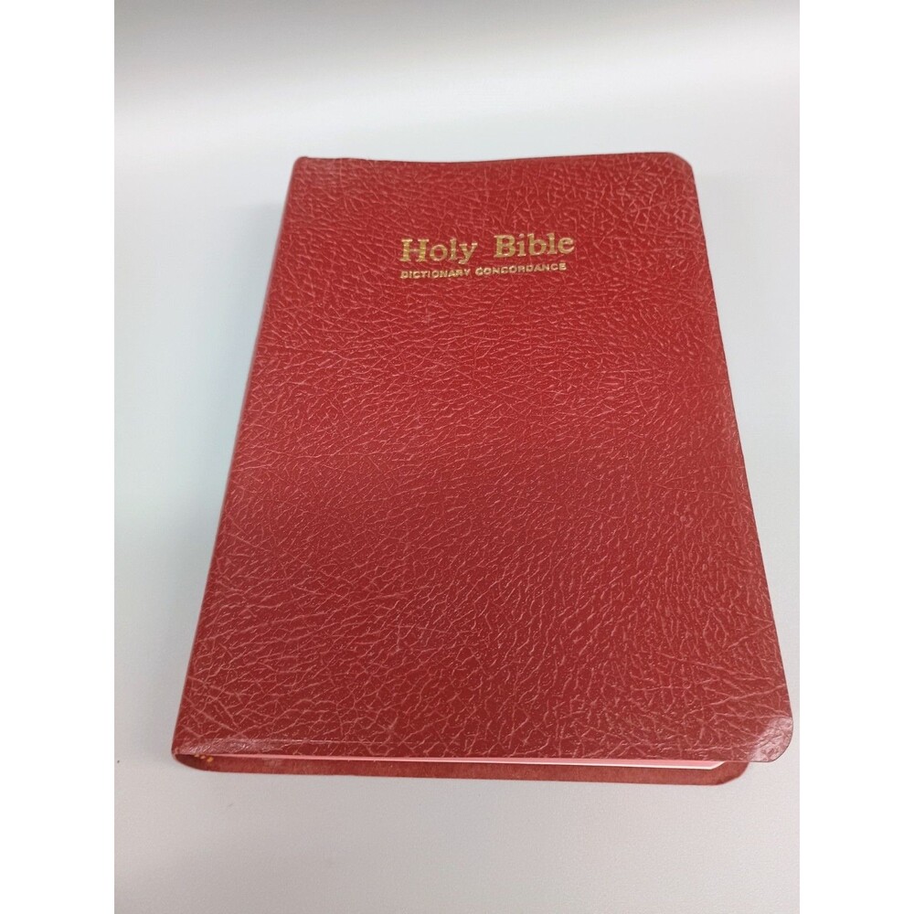 Holy Bible Red Letter Dictionary Concordance KJV Nelson Bonded Leather 1977 - Picture 1 of 6